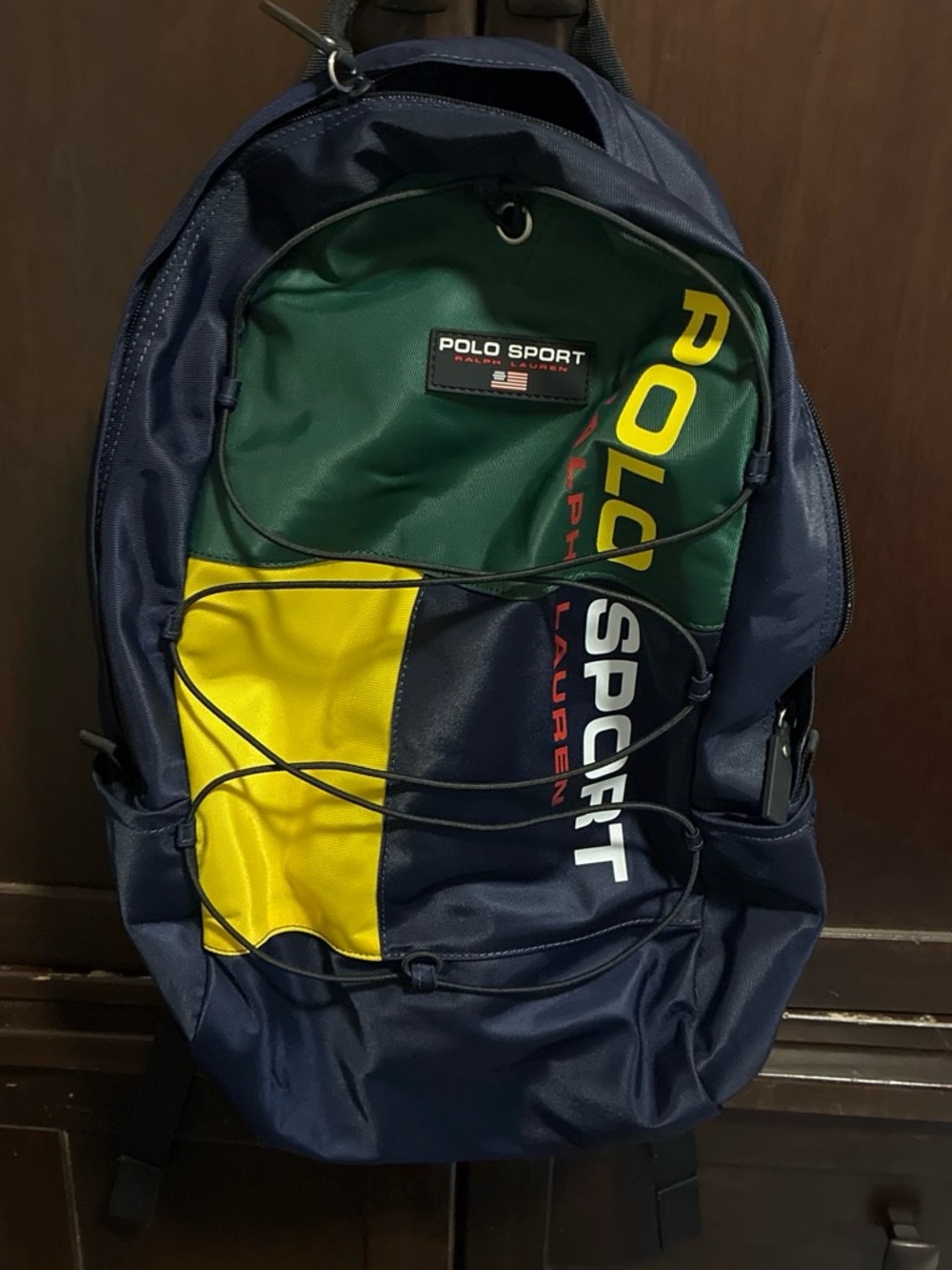 Polo by Ralph Lauren Navy, Green & Yellow Sport Backpack